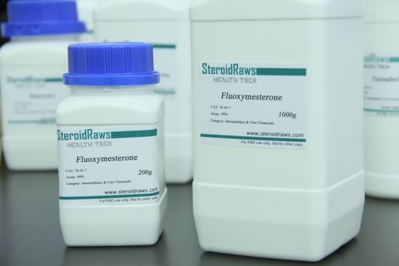 Κίνα Η ακατέργαστη στεροειδής σκόνη CAS Νο 76-43-7 χτίζει τα στεροειδή Fluoxymesterone Halotestin μυών προμηθευτής